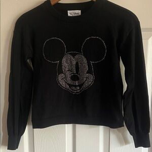 Disney Black Glitter Mickey Mouse Sweater